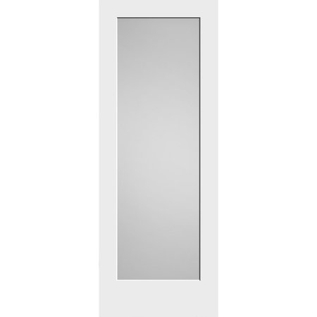 TRIMLITE 26" x 80" Primed 1-Panel Interior Shaker Slab Door with White Lami Glass 2268pri8401GL